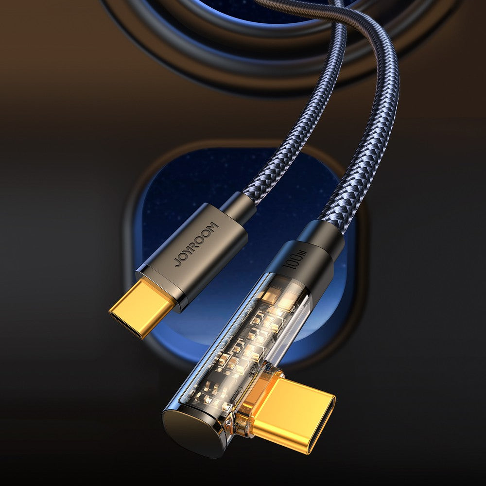 Καλώδιο Gaming Joyroom S-CC100A6 USB-C Angled/USB-C Straight 100W Μαύρο | www.lightgear.gr