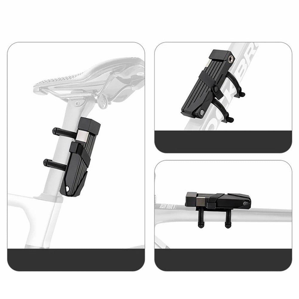 Κλειδαριά Ποδηλάτου Rockbros 32140003001 Foldable Μαύρο Με Κλειδί 88cm | www.lightgear.gr