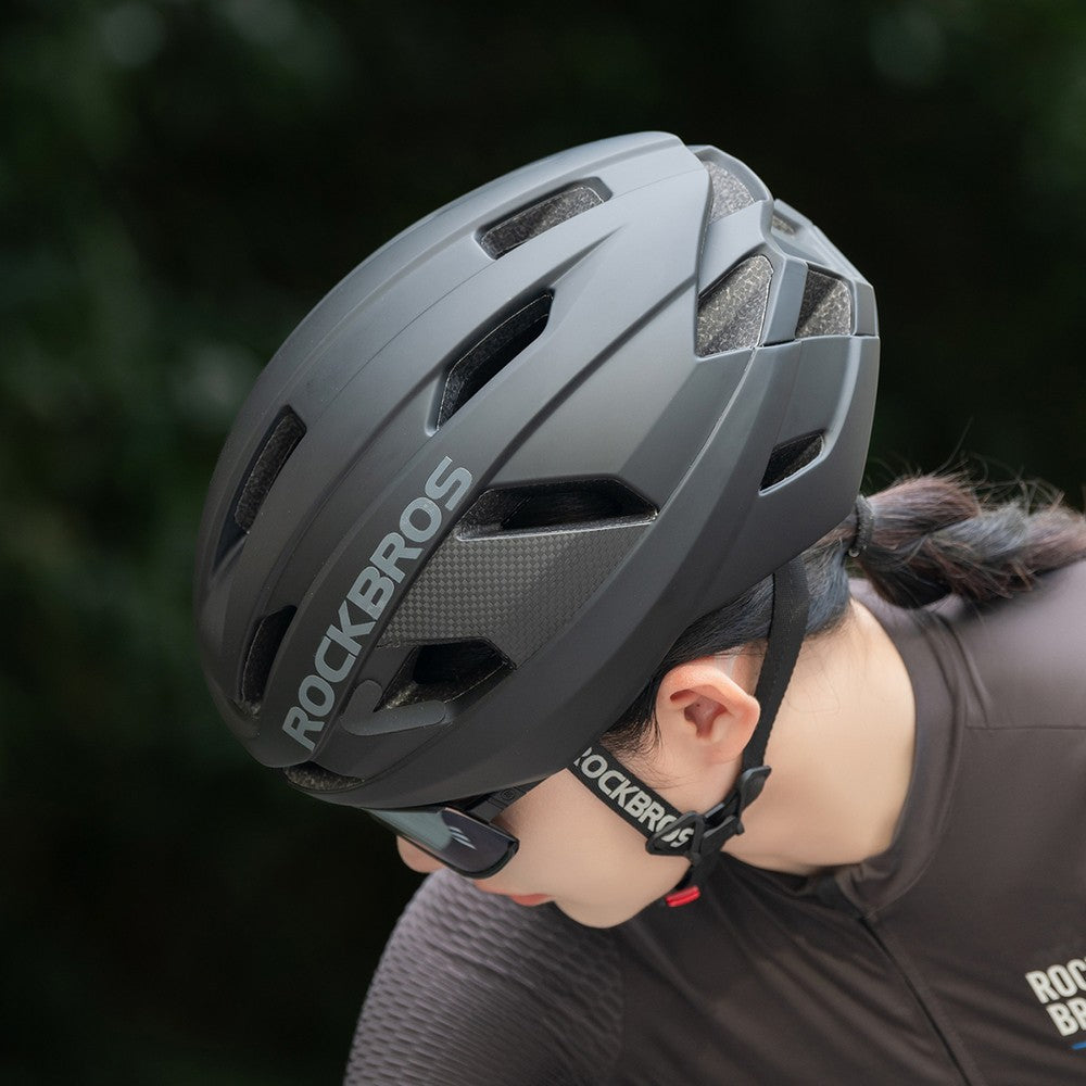 Κράνος Ποδηλάτου Rockbros LK-15 Carbon Fiber Μαύρο 58-62cm | www.lightgear.gr
