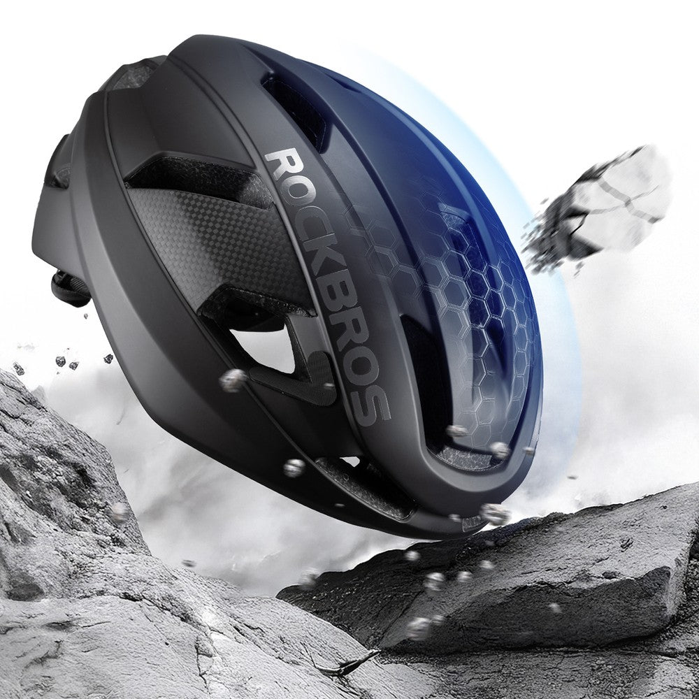 Κράνος Ποδηλάτου Rockbros LK-15 Carbon Fiber Μαύρο 58-62cm | www.lightgear.gr
