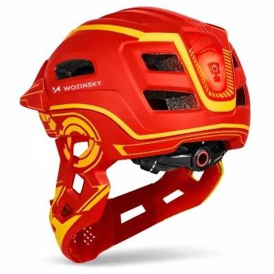 Παιδικό Κράνος Ποδηλάτου Full Face Wozinsky με USB Rear Light S Red Polycarbonate PC | www.lightgear.gr