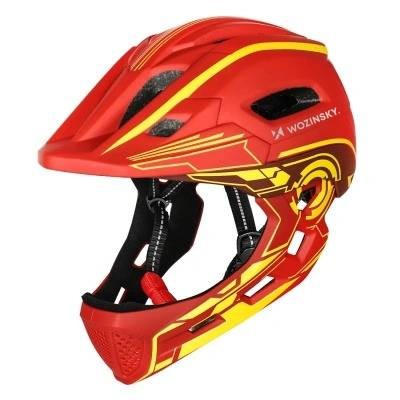 Παιδικό Κράνος Ποδηλάτου Full Face Wozinsky με USB Rear Light S Red Polycarbonate PC | www.lightgear.gr