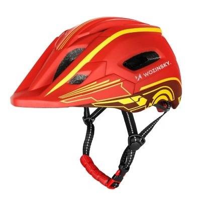 Παιδικό Κράνος Ποδηλάτου Full Face Wozinsky με USB Rear Light S Red Polycarbonate PC | www.lightgear.gr