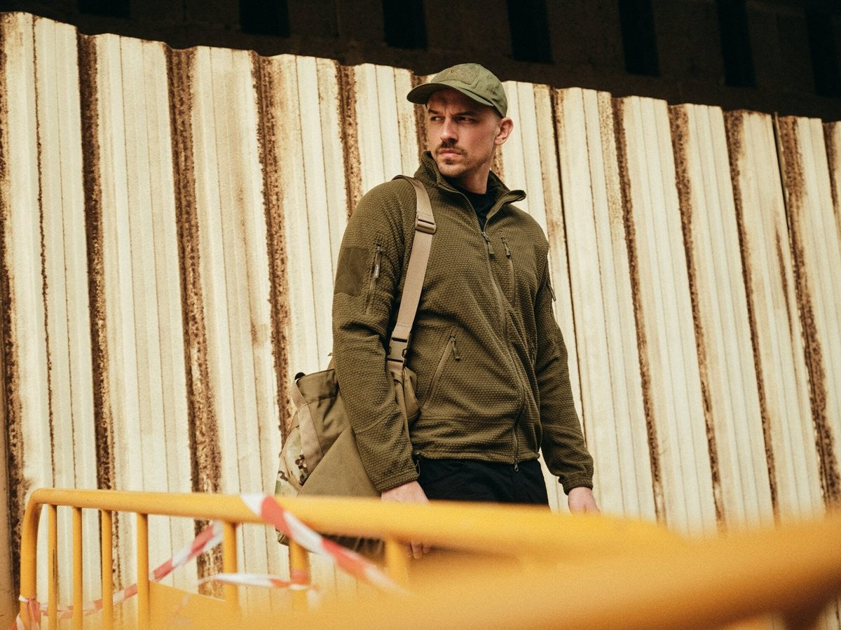 Μπουφάν Alpha Tactical Helikon-Tex Grid Fleece Coyote | www.lightgear.gr