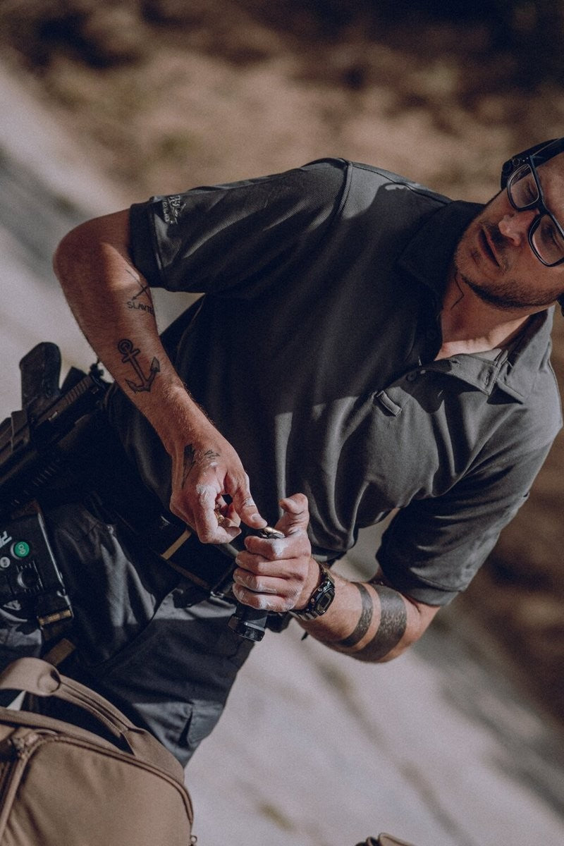 Polo T-Shirt Helikon-Tex UTL Urban TopCool Lite Μαύρο | www.lightgear.gr
