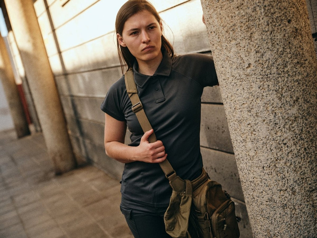 Γυναικείο Polo T-Shirt Helikon-Tex UTL Lite Urban Χακί | www.lightgear.gr