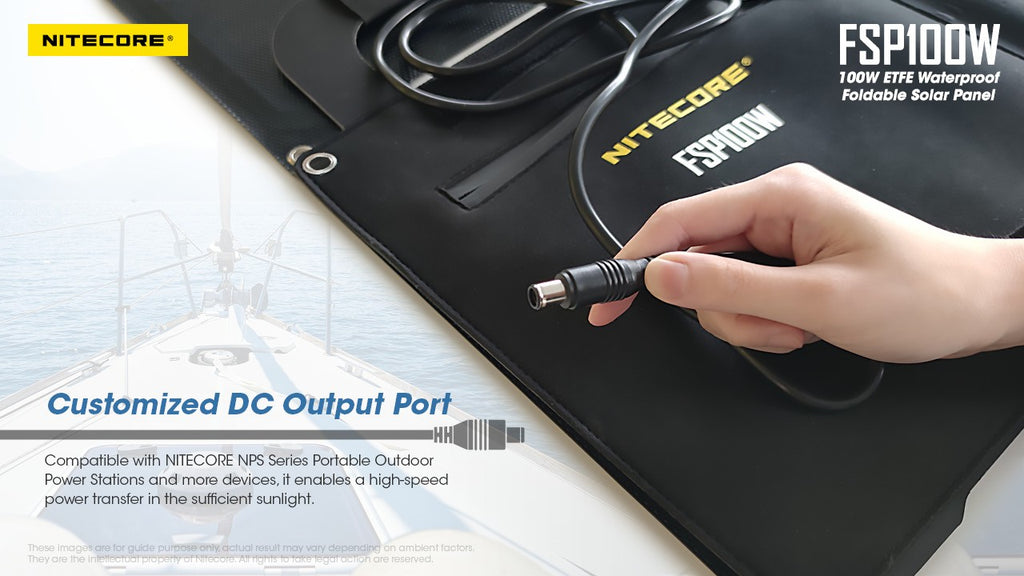Αναδιπλούμενο Φωτοβολταϊκό Πάνελ Nitecore FSP100W IPX5 | www.lightgear.gr