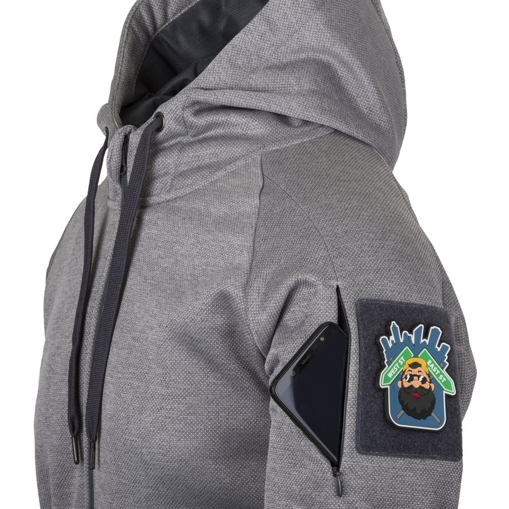 Jacket Urban Hoodie Helikon-Tex Fullzip Melange Γκρι | www.lightgear.gr