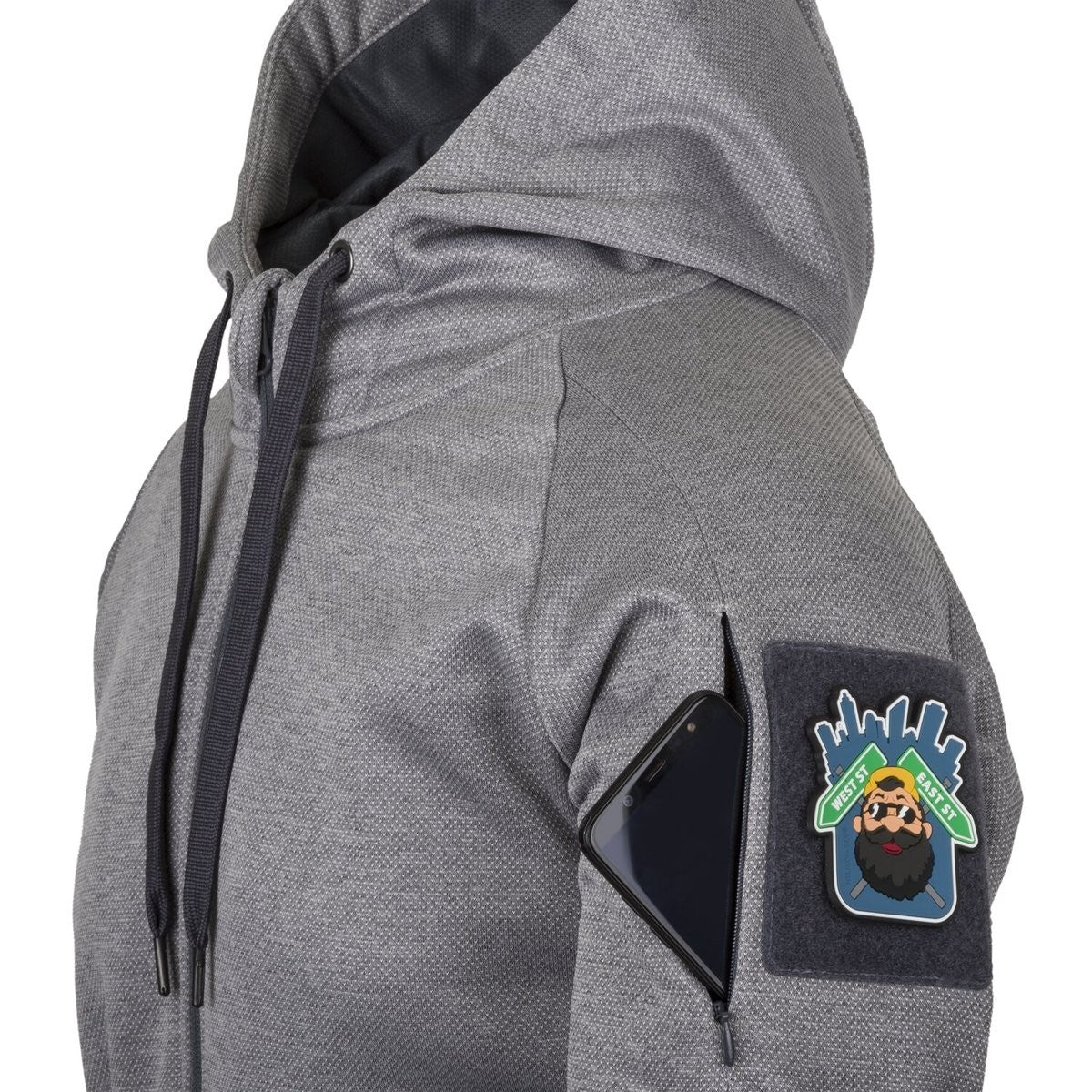 Jacket Urban Hoodie Helikon-Tex Fullzip Melange Γκρι | www.lightgear.gr