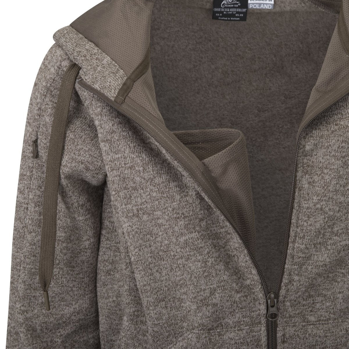 Jacket Covert Hoodie Helikon-Tex Fullzip Μελανζέ Κόκκινο | www.lightgear.gr