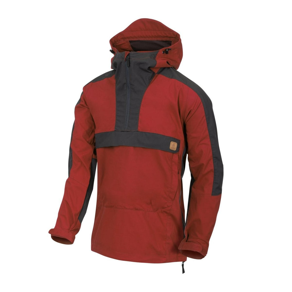 Jacket Woodsman Anorak Helikon-Tex Bushcraft Κόκκινο Sky / Στάχτη Γκρι A | www.lightgear.gr