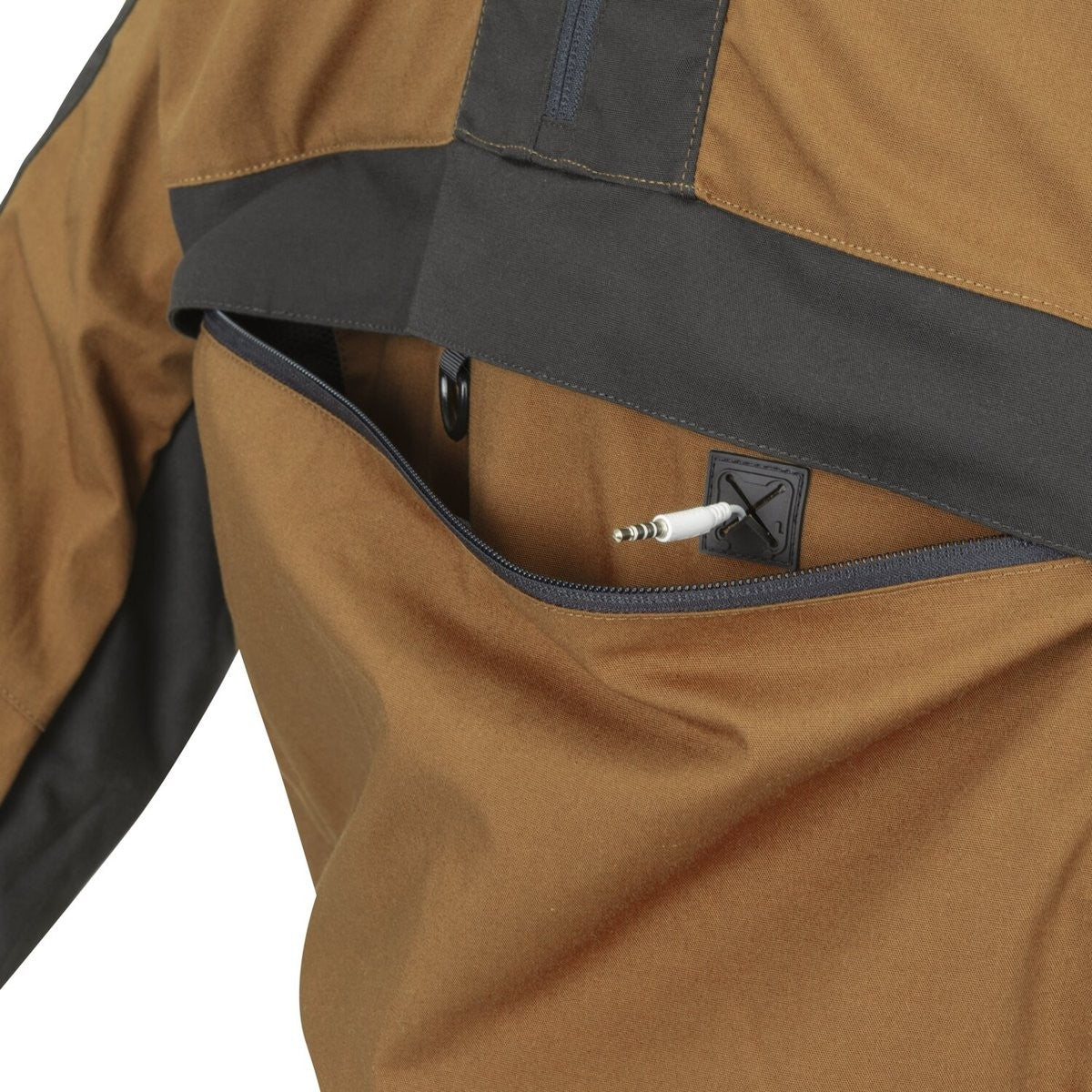 Jacket Woodsman Anorak Helikon-Tex Bushcraft Κόκκινο Sky / Στάχτη Γκρι A | www.lightgear.gr