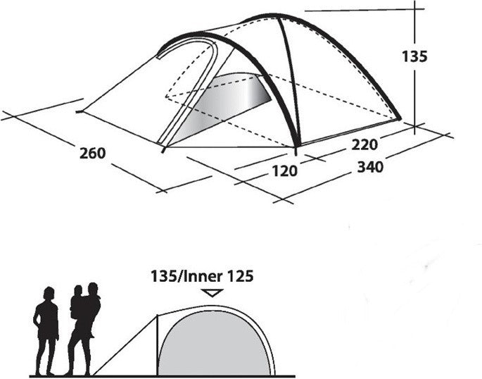 Σκηνή Outwell Cloud 4 -2024 | www.lightgear.gr