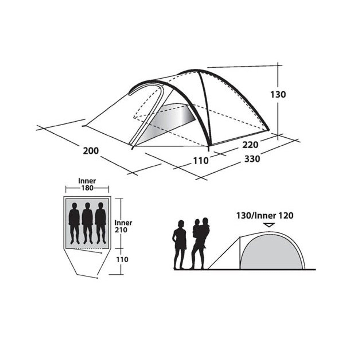Σκηνή Outwell Cloud 3 -2024 | www.lightgear.gr