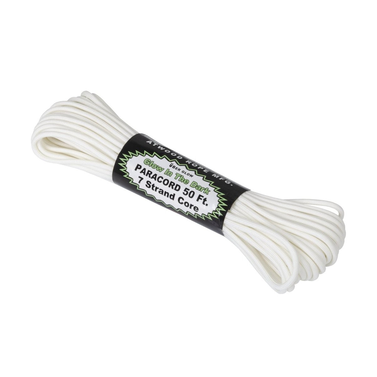 Σχοινί Paracord 550 Atwood Rope MFG Glow In The Dark Λευκό 50ft | www.lightgear.gr