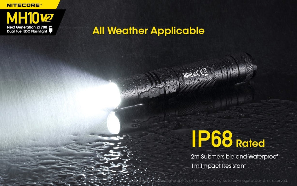 Επαναφορτιζόμενος Φακός Nitecore Multitask Hybrid MH10 V2 | www.lightgear.gr