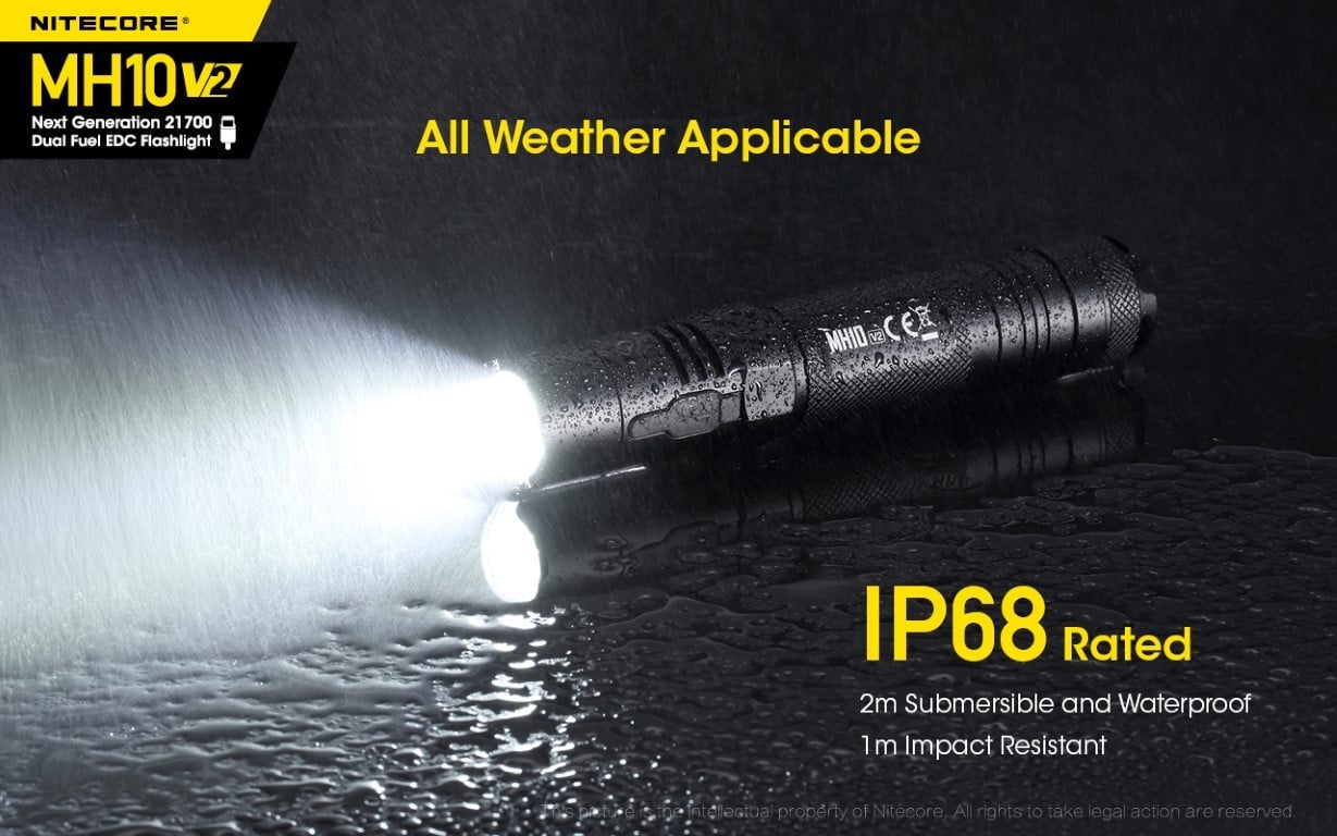 Επαναφορτιζόμενος Φακός Nitecore Multitask Hybrid MH10 V2 | www.lightgear.gr