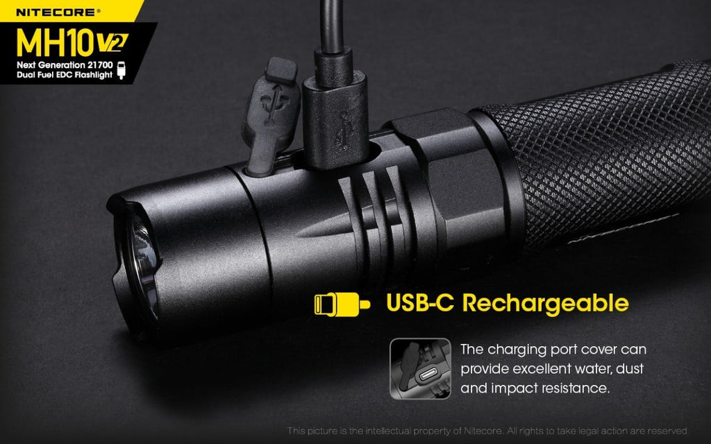 Επαναφορτιζόμενος Φακός Nitecore Multitask Hybrid MH10 V2 | www.lightgear.gr