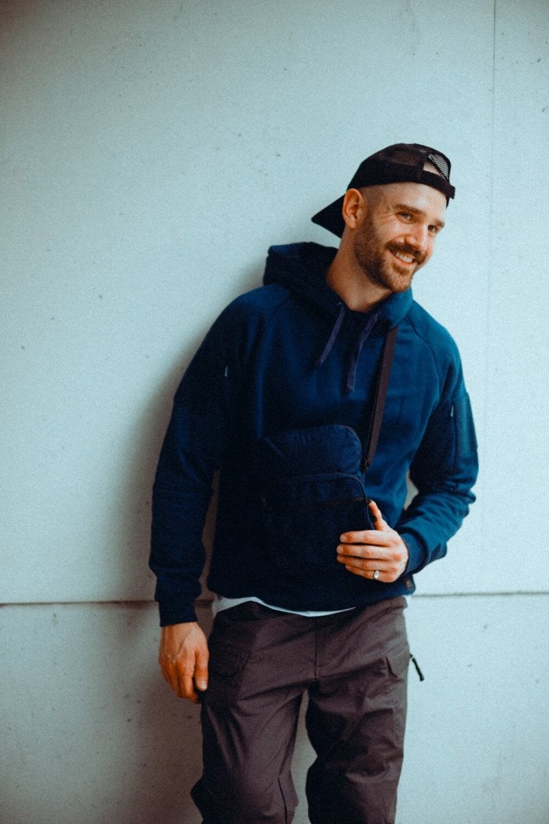 Jacket Urban Hoodie Lite Helikon-Tex Kangaroo Μπλε | www.lightgear.gr