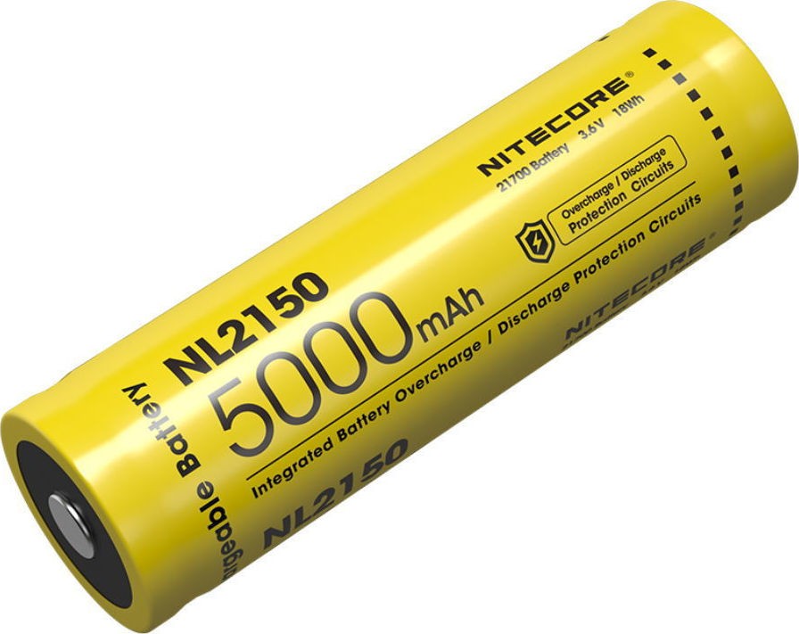 Επαναφορτιζόμενη Μπαταρία Nitecore 21700 NL2150 5000mAh 3,6V | www.lightgear.gr