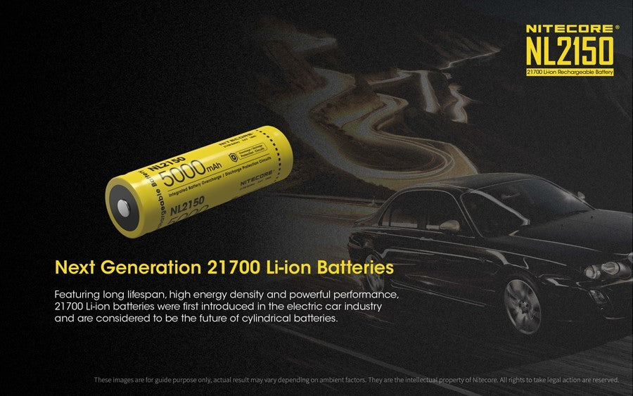 Επαναφορτιζόμενη Μπαταρία Nitecore 21700 NL2150 5000mAh 3,6V | www.lightgear.gr