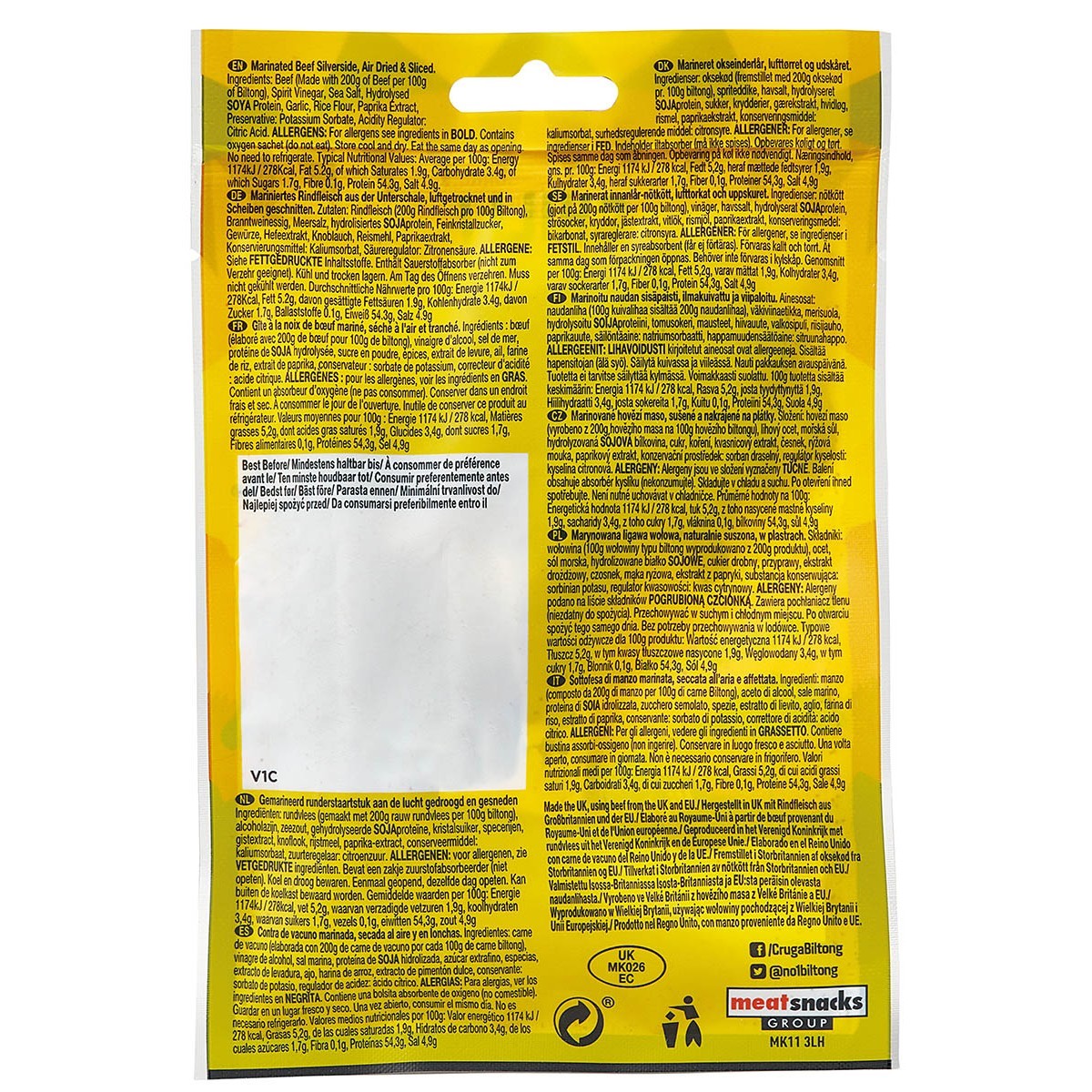 Cruga Biltong Chili 70gr | www.lightgear.gr