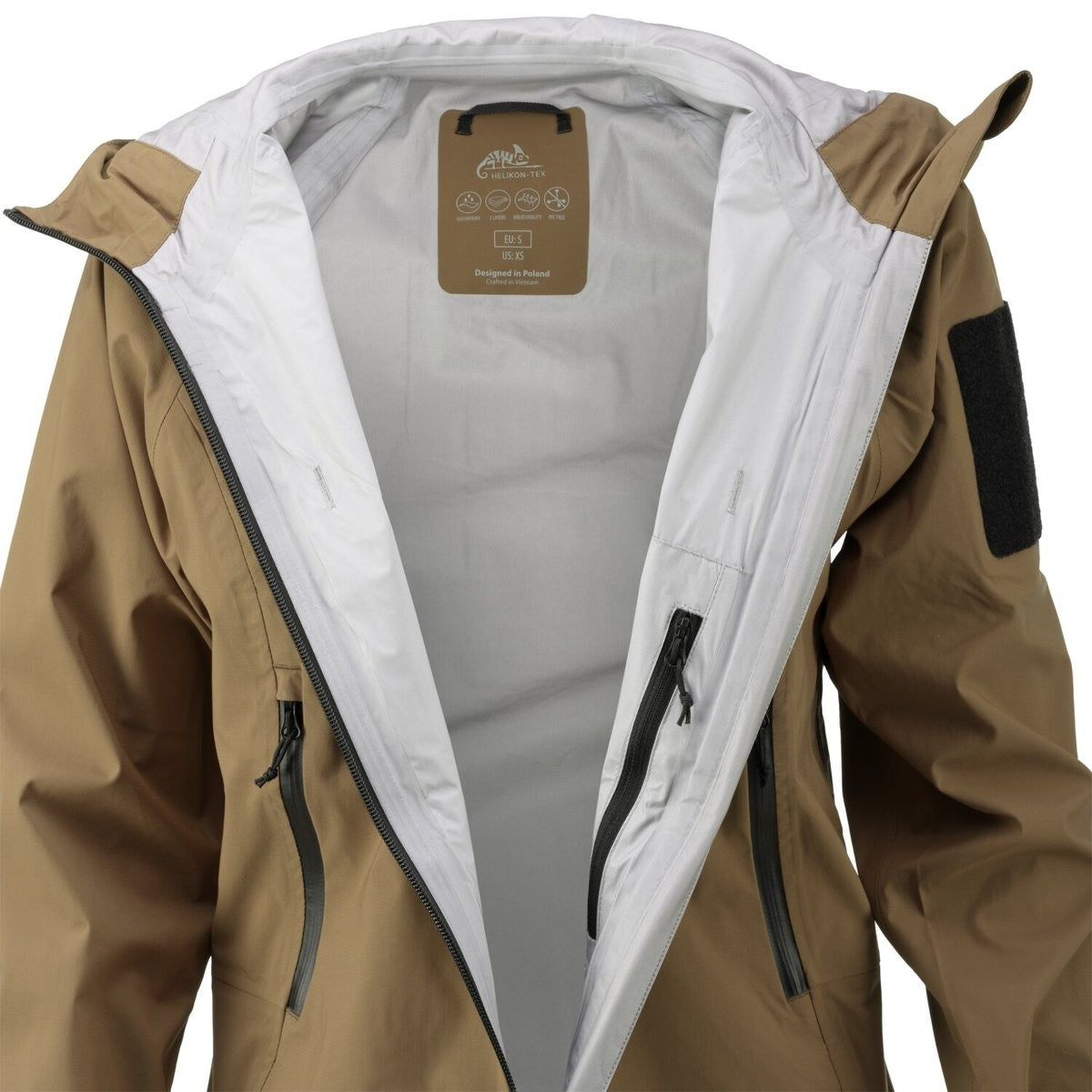 Jacket Squall Hardshell Helikon-Tex Outback TorrentStretch Coyote | www.lightgear.gr