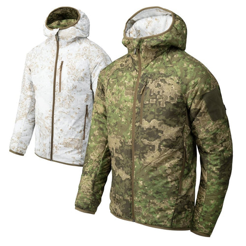Jacket Reversible Wolfhound Hoodie Helikon-Tex Windpack Nylon PenCott Wildwood/PenCott Snowdrift | www.lightgear.gr