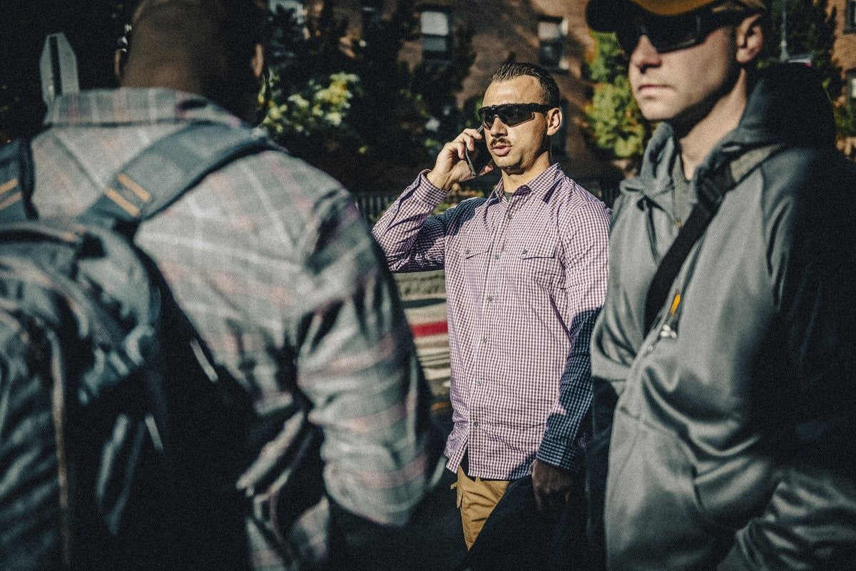 Πουκάμισο Concealed Carry Helikon-Tex Calm Μπλε Plaid | www.lightgear.gr