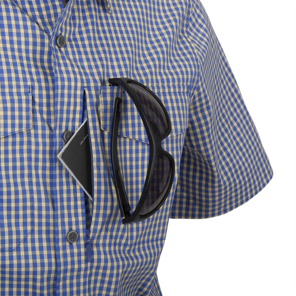 Πουκάμισο Κοντομάνικο Concealed Carry Helikon-Tex Sunset Μπλε Plaid | www.lightgear.gr