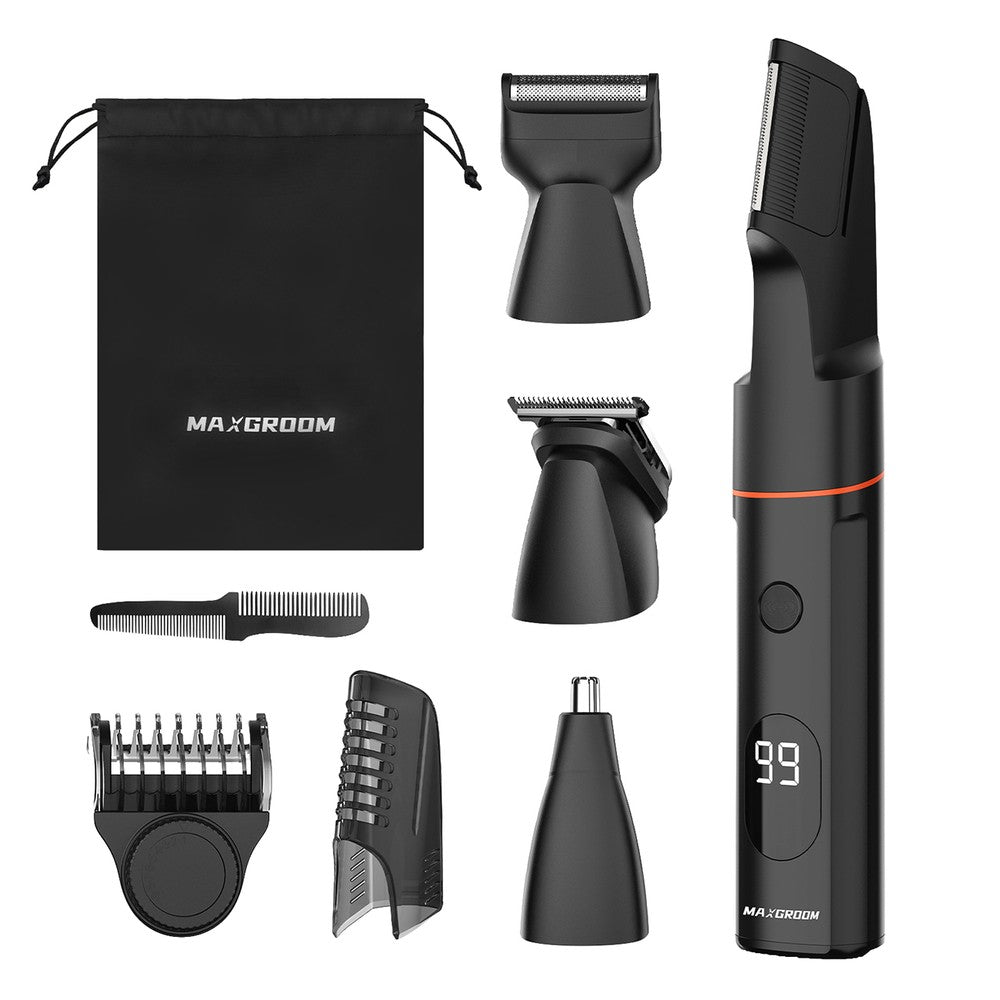 Κουρευτική Μηχανή MAXGROOM LK-881 Πολυλειτουργική Με Ανταλλακτικές Κεφαλές Μαύρο | www.lightgear.gr
