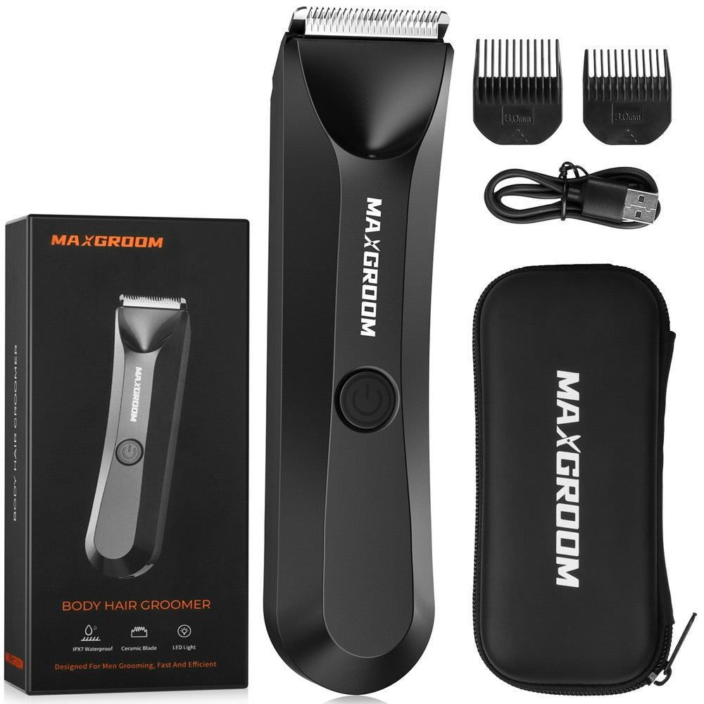 Trimmer MAXGROOM RFCD-9087 Πολυλειτουργικό Με Φως LED Μαύρο | www.lightgear.gr