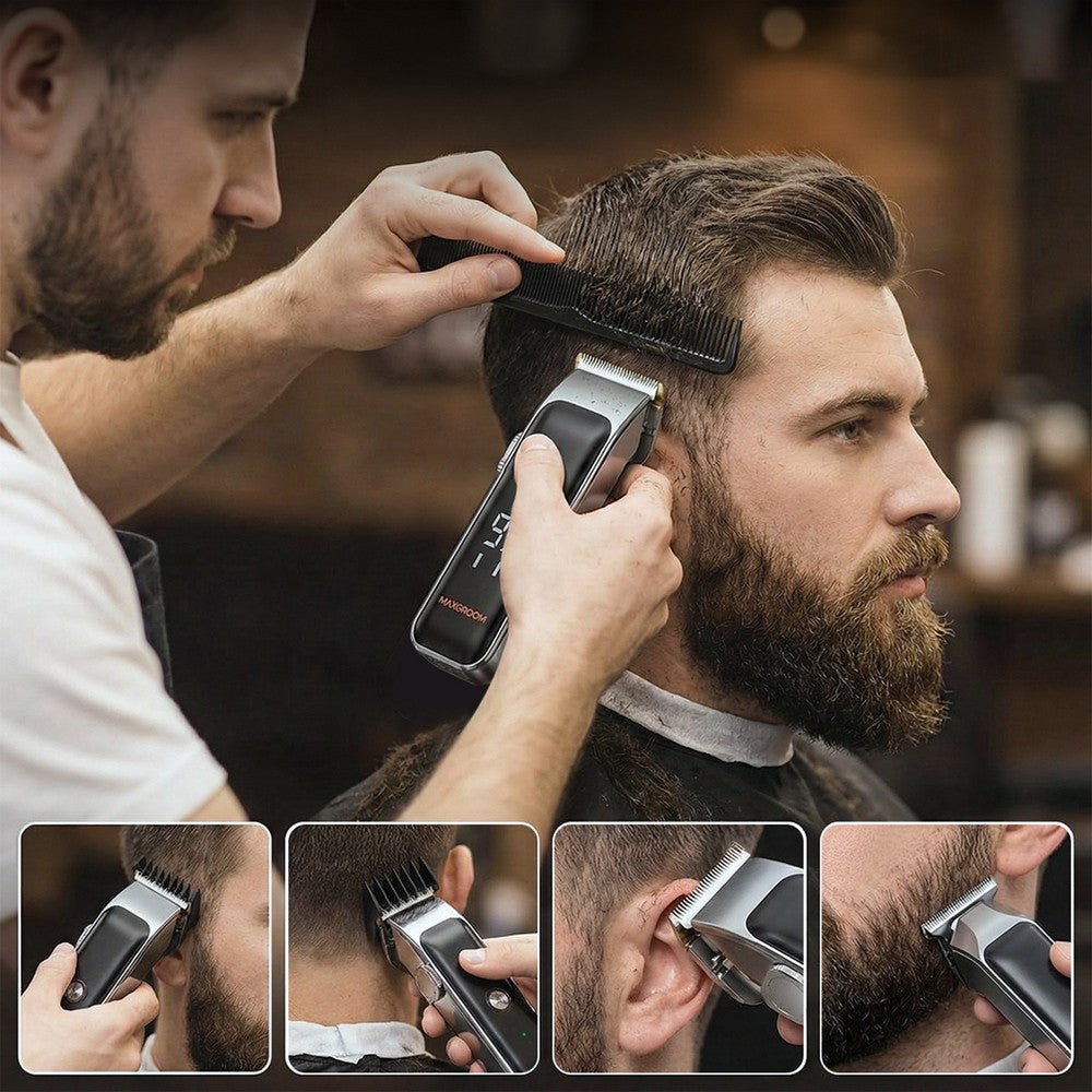 Κουρευτική Μηχανή MAXGROOM M608 Με Trimmer Μαύρο | www.lightgear.gr