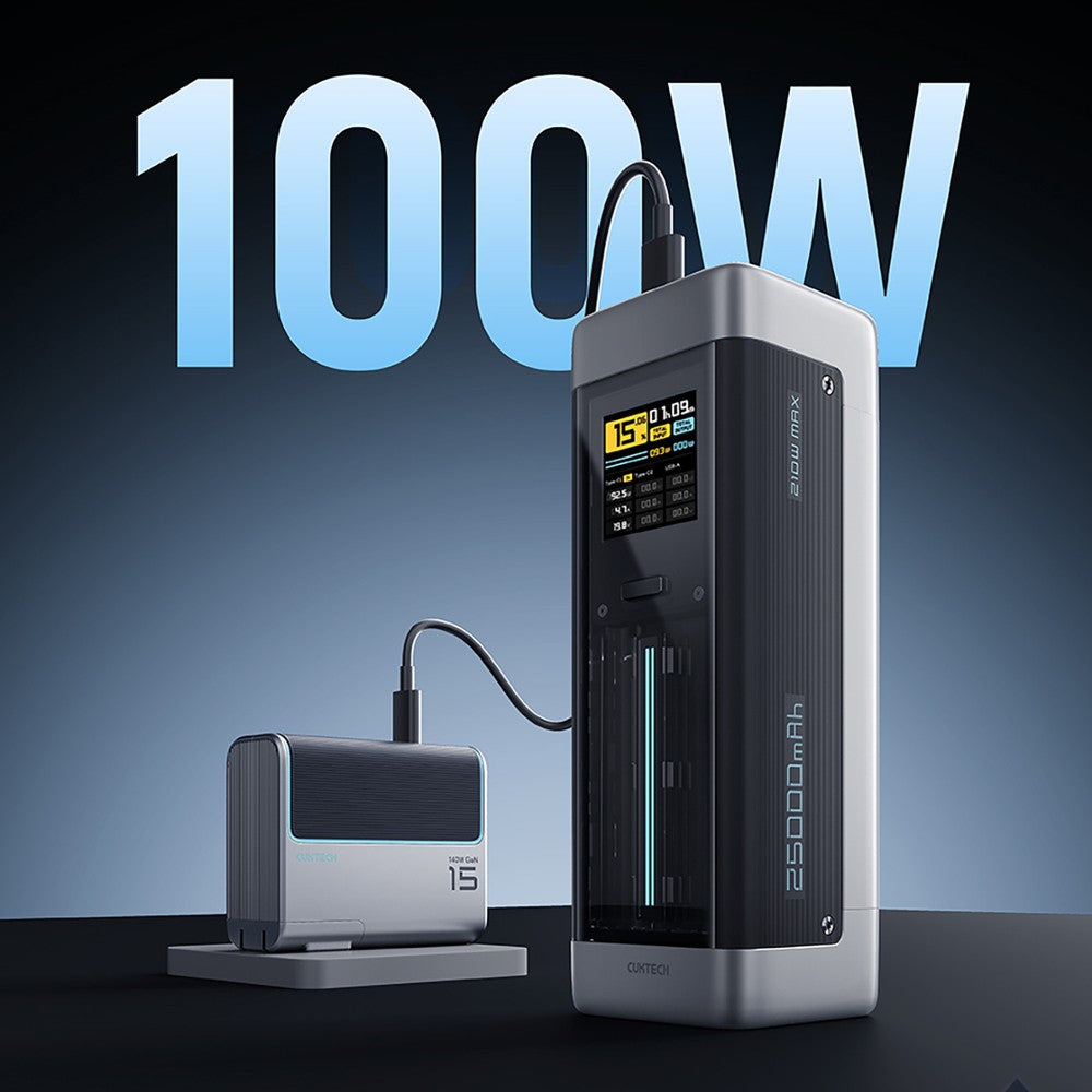 Powerbank Cuktech CUK00P23GLBK 210W 25000mAh Μαύρο | www.lightgear.gr