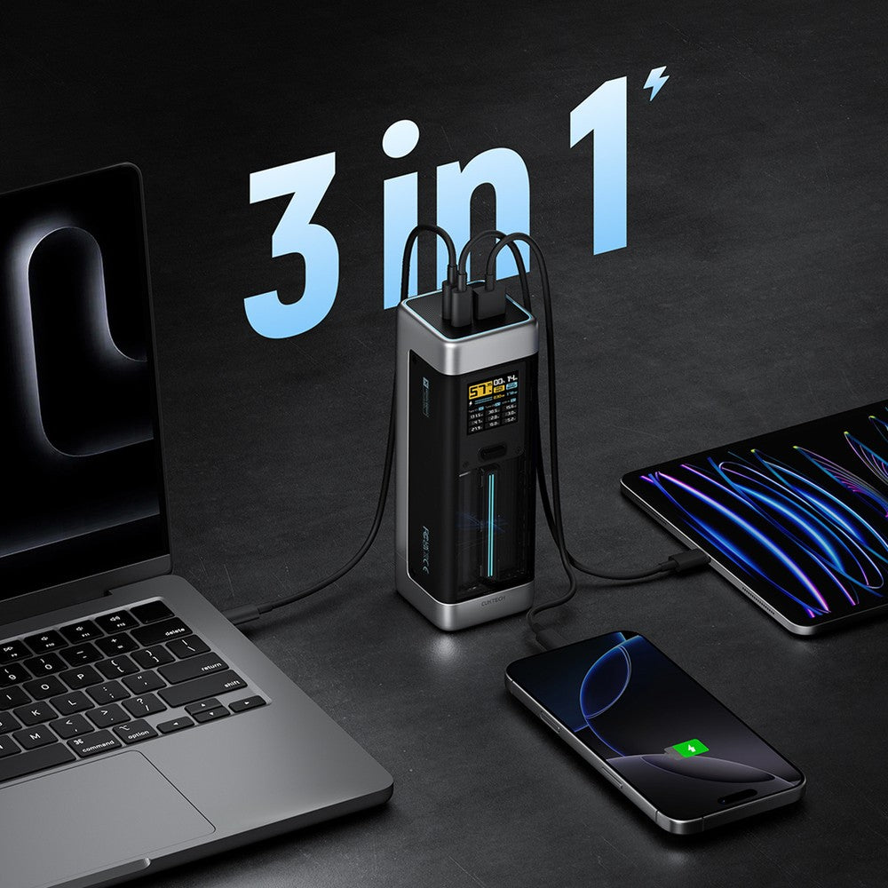 Powerbank Cuktech CUK00P23GLBK 210W 25000mAh Μαύρο | www.lightgear.gr