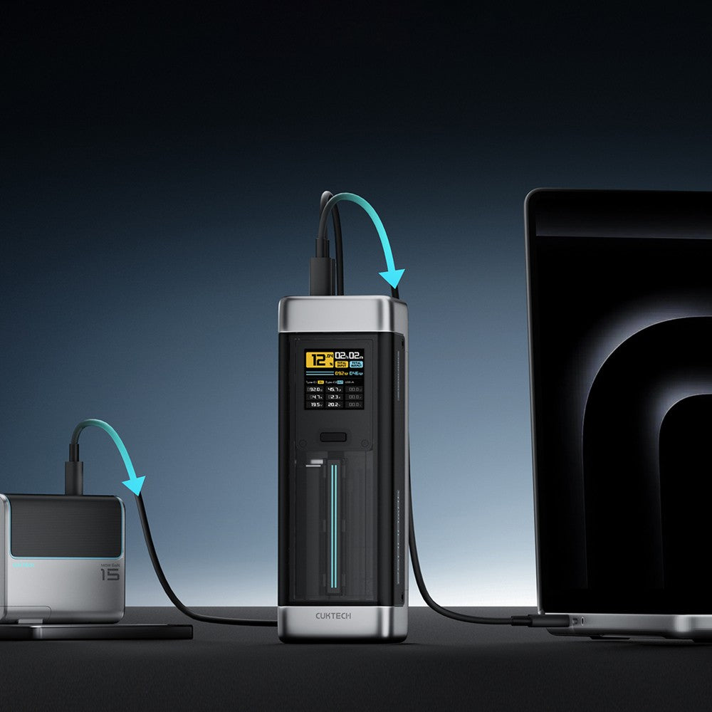 Powerbank Cuktech CUK00P23GLBK 210W 25000mAh Μαύρο | www.lightgear.gr