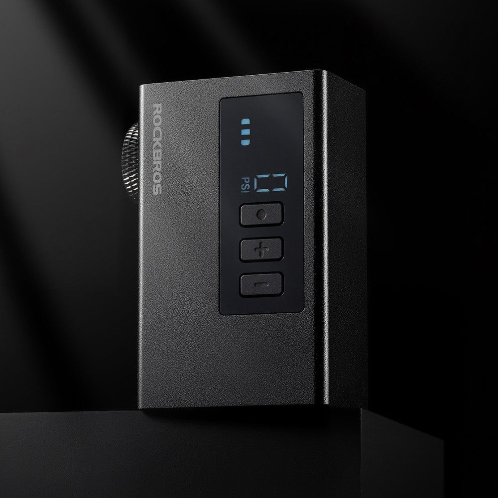 Επαναφορτιζόμενη Τρόμπα Rockbros AS240 PRO 120psi 420mAh Μαύρο 9x13x4cm | www.lightgear.gr