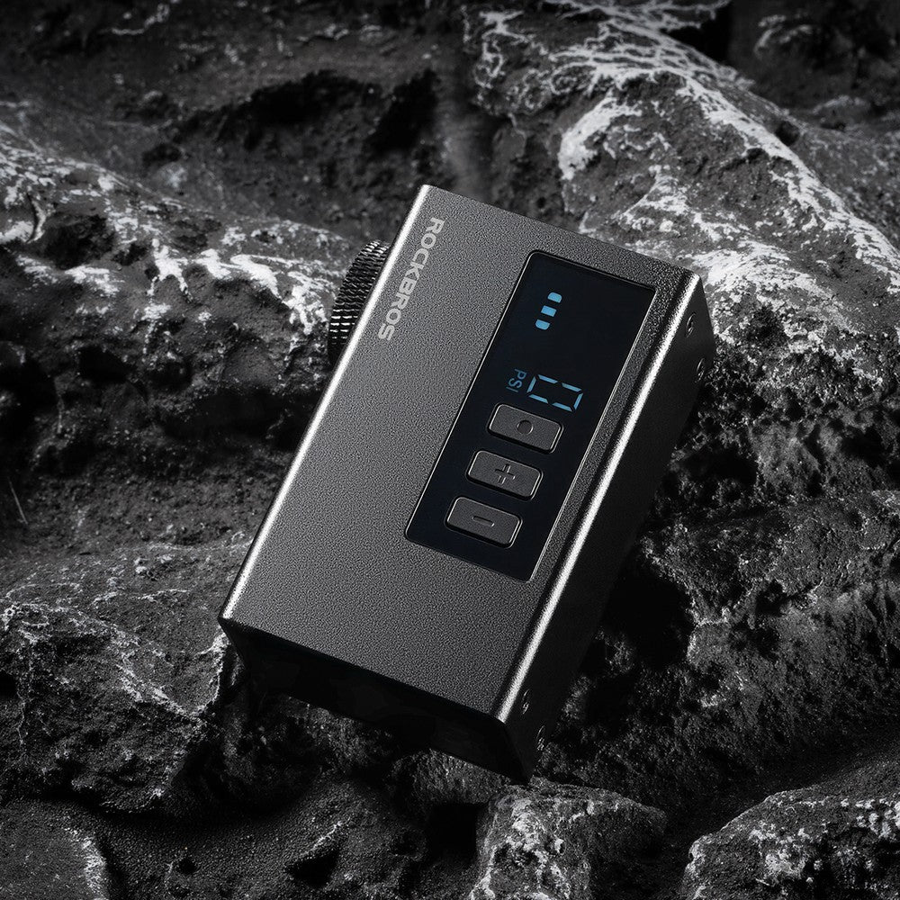 Επαναφορτιζόμενη Τρόμπα Rockbros AS240 PRO 120psi 420mAh Μαύρο 9x13x4cm | www.lightgear.gr