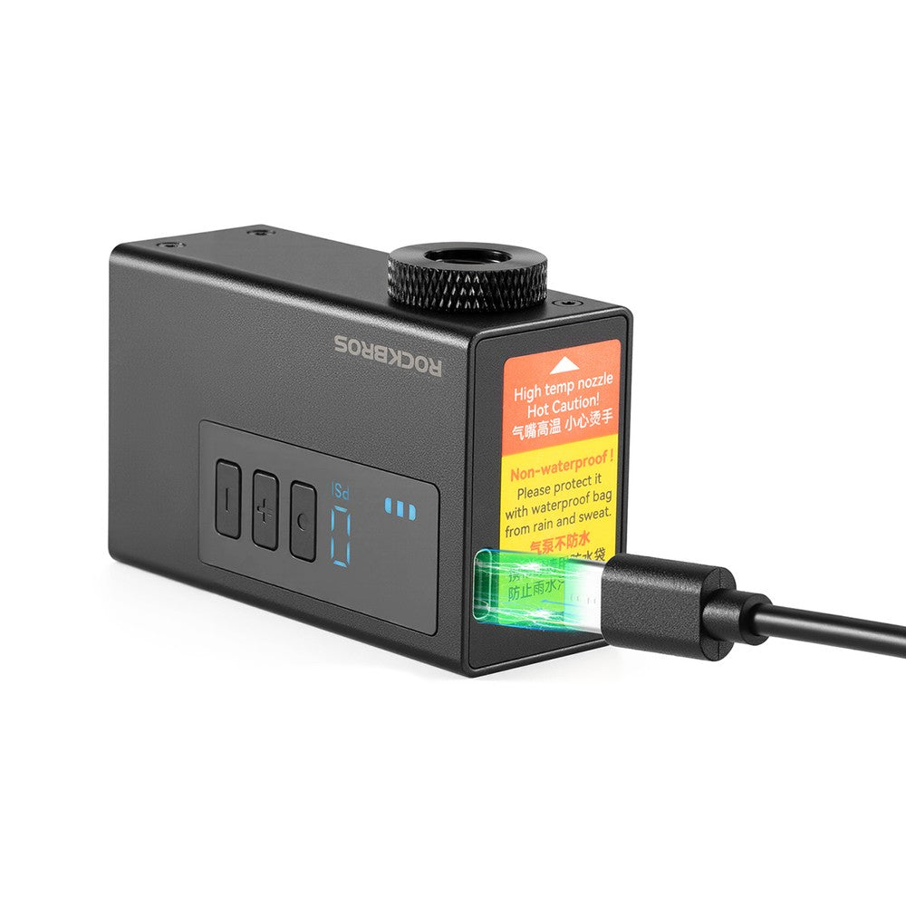 Επαναφορτιζόμενη Τρόμπα Rockbros AS240 PRO 120psi 420mAh Μαύρο 9x13x4cm | www.lightgear.gr