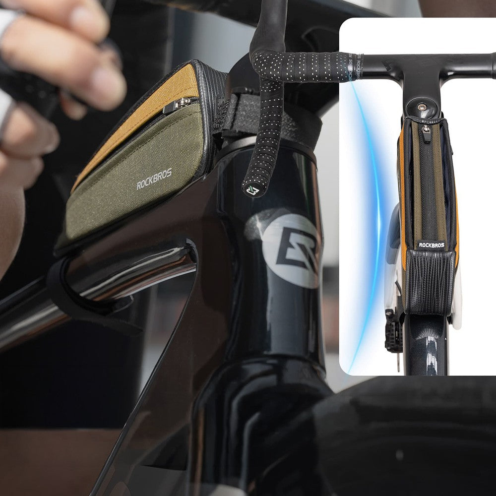 Τσάντα Ποδηλάτου Top Tube Rockbros 088 Πράσινο 0.25lt 9x20,5x4cm | www.lightgear.gr