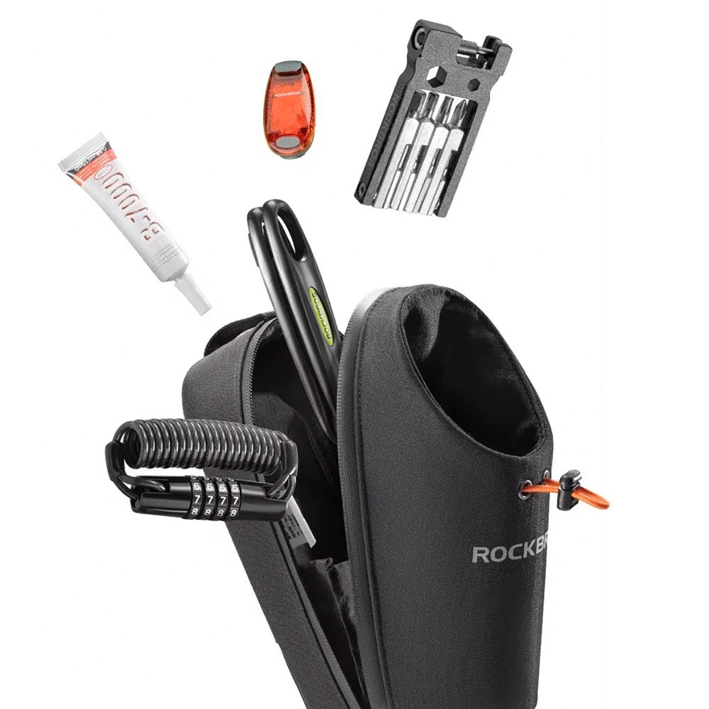 Τσάντα Τιμονιού Rockbros P002 Μαύρο 1.5lt 8x20x8cm | www.lightgear.gr