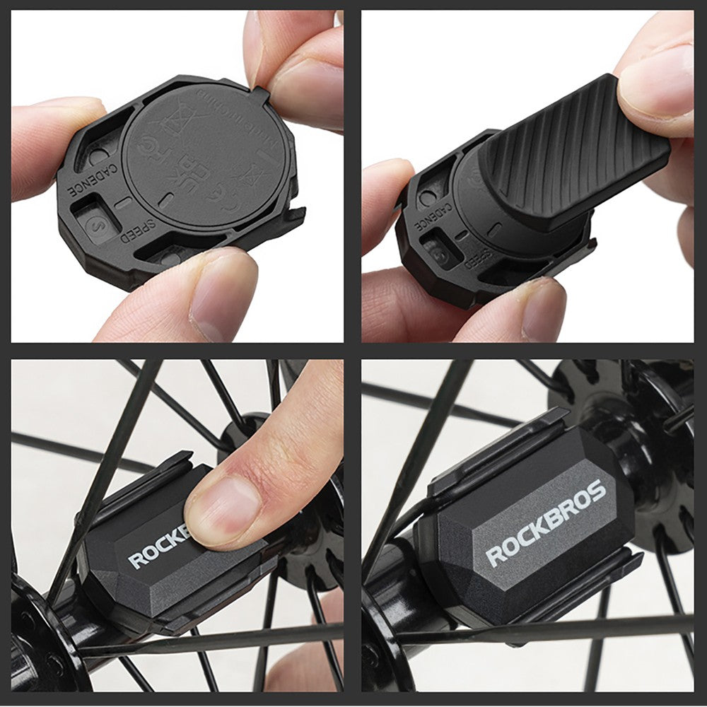 Αισθητήρας Ταχύτητας Cadence Rockbros C3 ANT+ / Bluetooth 2-in-1 Μαύρο 7x8x2cm | www.lightgear.gr