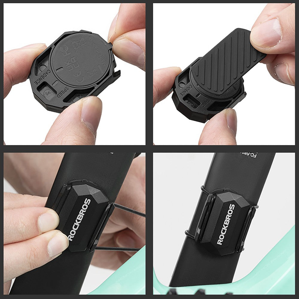 Αισθητήρας Ταχύτητας Cadence Rockbros C3 ANT+ / Bluetooth 2-in-1 Μαύρο 7x8x2cm | www.lightgear.gr