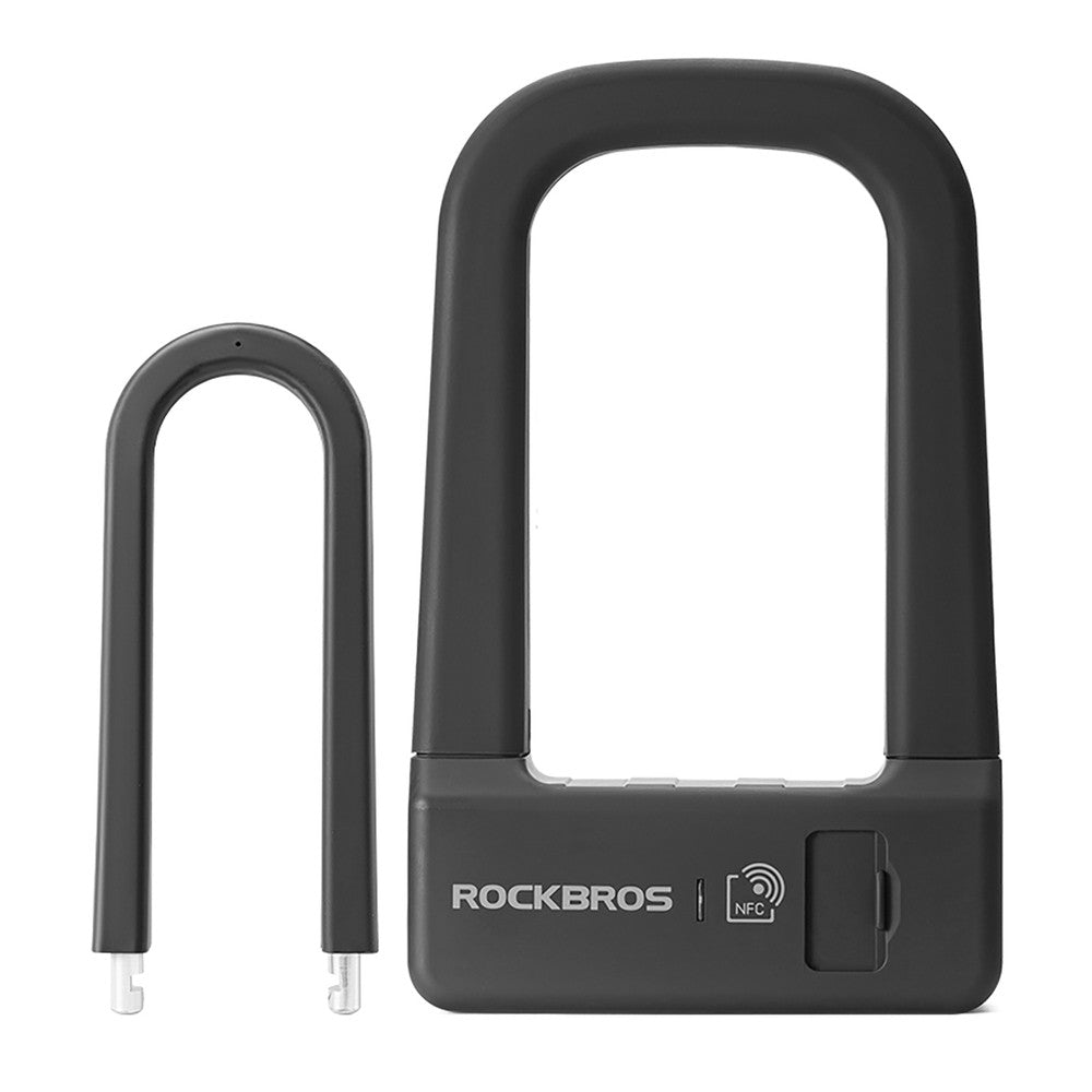 Λουκέτο Ποδηλάτου Rockbros RBNS1 SMART με NFC Reader Μαύρο 12,5x19x3,7cm | www.lightgear.gr