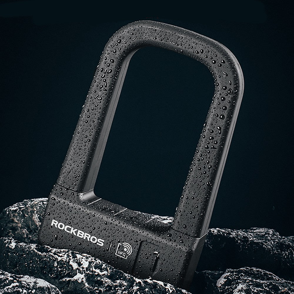Λουκέτο Ποδηλάτου Rockbros RBNS1 SMART με NFC Reader Μαύρο 12,5x19x3,7cm | www.lightgear.gr