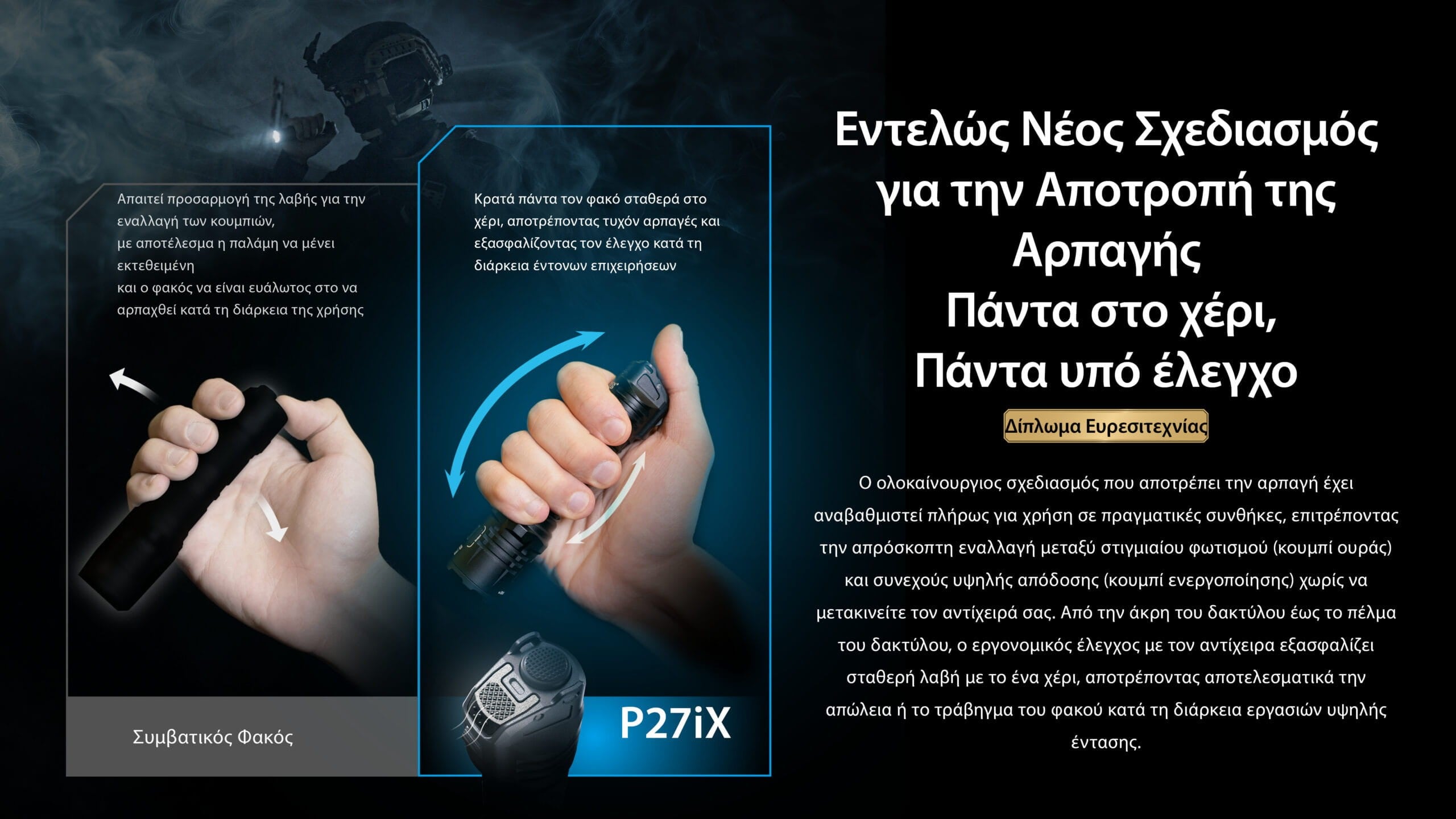Επαναφορτιζόμενος Φακός Nitecore P27ix | www.lightgear.gr