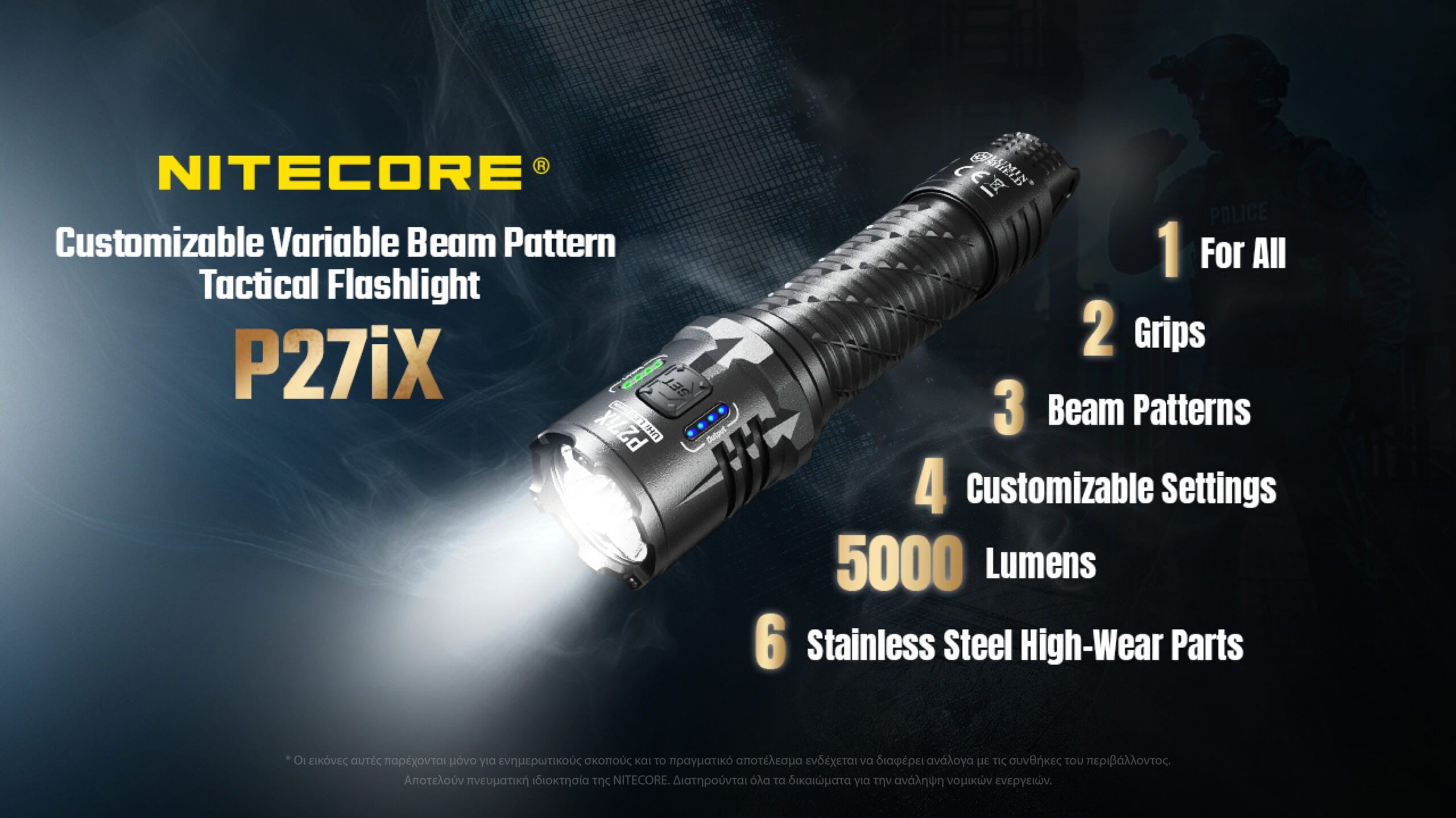 Επαναφορτιζόμενος Φακός Nitecore P27ix | www.lightgear.gr