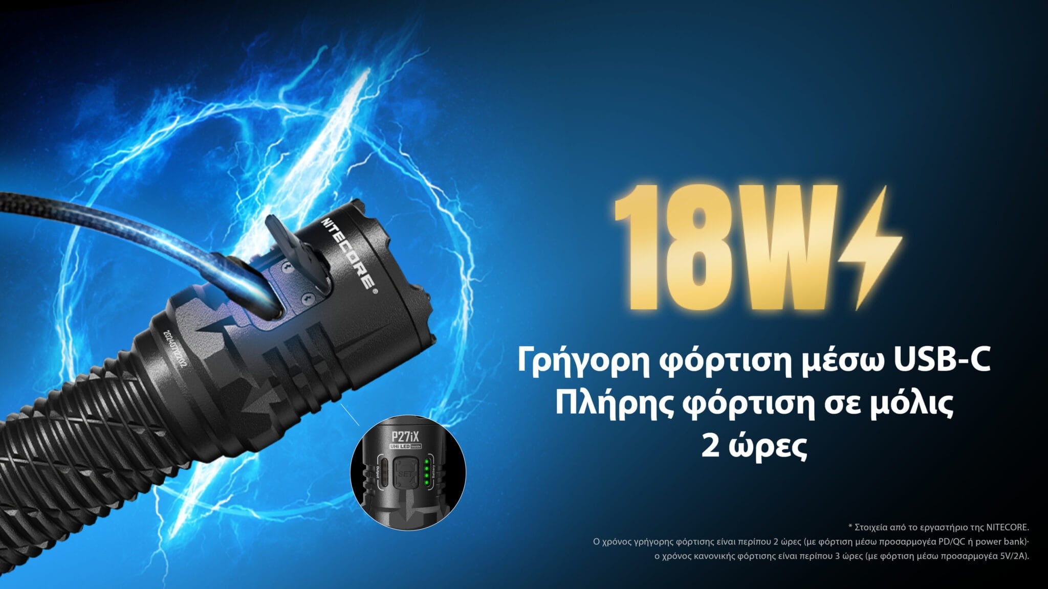 Επαναφορτιζόμενος Φακός Nitecore P27ix | www.lightgear.gr