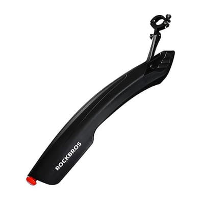 Λασπωτήρας Ποδηλάτου Rockbros DNB8001 με Κόκκινο LED Φως Μαύρο | www.lightgear.gr