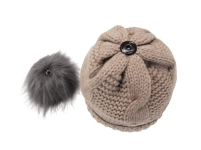 Σκούφος Merino Beanie Origin Outdoors Bobble Μπεζ | www.lightgear.gr